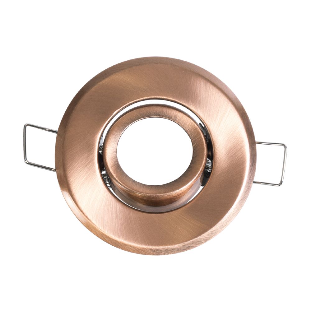 GLOBOSTAR® ORO 77805 Χωνευτή Κινούμενη Βάση για Σποτ MR11 με Ντουί GU10/GU5.3 IP20 - Χάλκινο - Μ7 x Π7 x Υ2.1cm / Q5.5cm