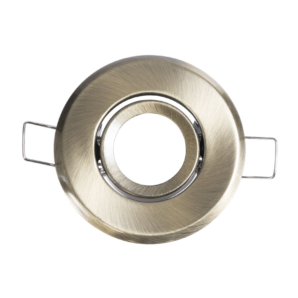 GLOBOSTAR® ORO 77806 Χωνευτή Κινούμενη Βάση για Σποτ MR11 με Ντουί GU10/GU5.3 IP20 - Μπρούτζινο - Μ7 x Π7 x Υ2.1cm / Q5.5cm