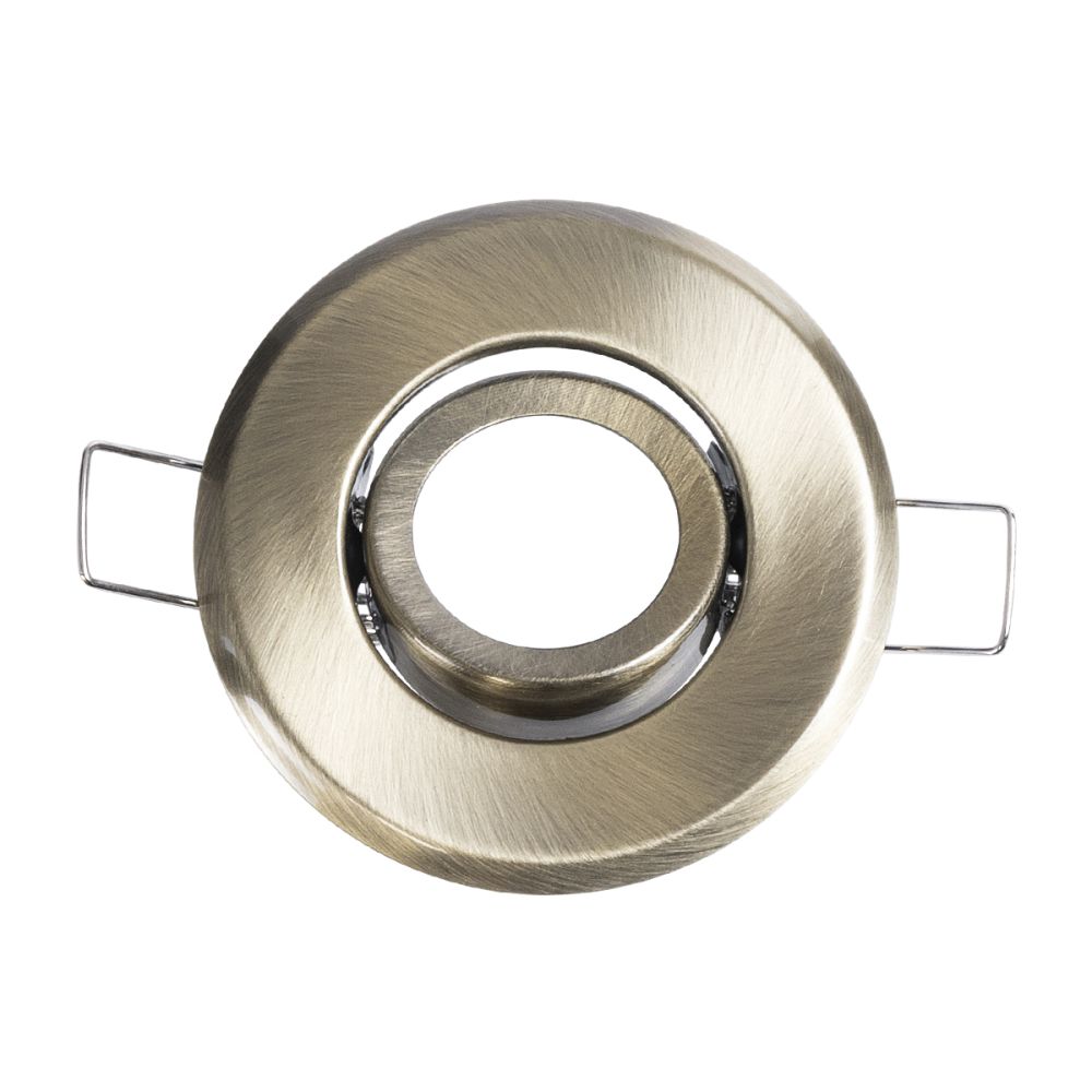 GLOBOSTAR® ORO 77806 Χωνευτή Κινούμενη Βάση για Σποτ MR11 με Ντουί GU10/GU5.3 IP20 - Μπρούτζινο - Μ7 x Π7 x Υ2.1cm / Q5.5cm
