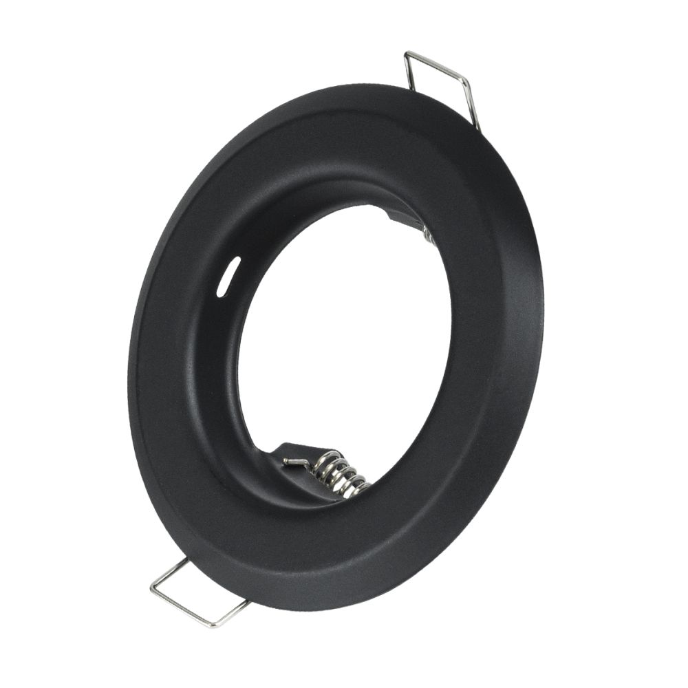 GLOBOSTAR® ORO 77808 Χωνευτή Βάση για Σποτ MR16 με Ντουί GU10/GU5.3 IP20 - Μαύρο Ματ - Μ8.3 x Π8.3 x Υ3.1cm / Q6cm