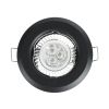 GLOBOSTAR® ORO 77808 Χωνευτή Βάση για Σποτ MR16 με Ντουί GU10/GU5.3 IP20 - Μαύρο Ματ - Μ8.3 x Π8.3 x Υ3.1cm / Q6cm