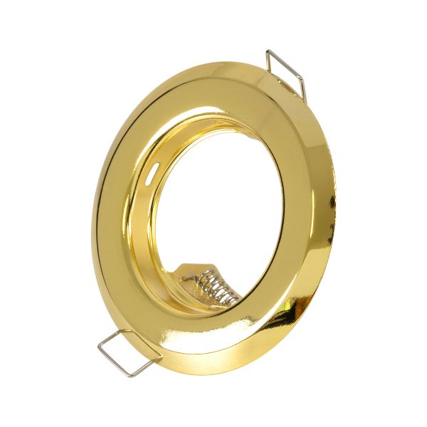 GLOBOSTAR® DELTA 77811 Χωνευτή Κινούμενη Βάση για Σποτ MR16 με Ντουί GU10/GU5.3 IP20 - Χρυσό Πλατίνα - Μ8.3 x Π8.3 x Υ3.1cm / Q6cm