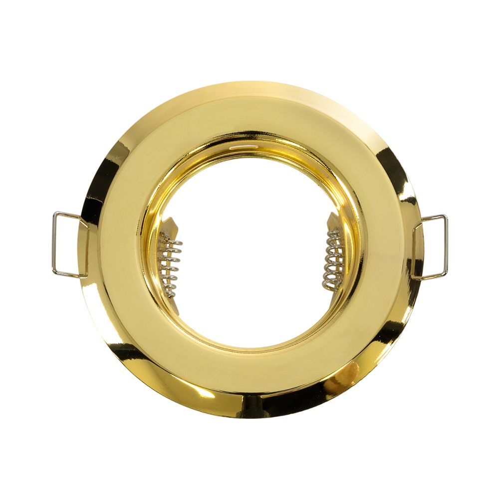 GLOBOSTAR® ORO 77811 Χωνευτή Βάση για Σποτ MR16 με Ντουί GU10/GU5.3 IP20 - Χρυσό Πλατίνα - Μ8.3 x Π8.3 x Υ3.1cm / Q6cm