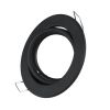 GLOBOSTAR® ORO 77815 Χωνευτή Κινούμενη Βάση για Σποτ MR16 με Ντουί GU10/GU5.3 IP20 - Μαύρο Ματ - Μ9.2 x Π9.2 x Υ2.8cm / Q7.6cm