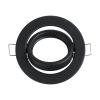 GLOBOSTAR® ORO 77815 Χωνευτή Κινούμενη Βάση για Σποτ MR16 με Ντουί GU10/GU5.3 IP20 - Μαύρο Ματ - Μ9.2 x Π9.2 x Υ2.8cm / Q7.6cm