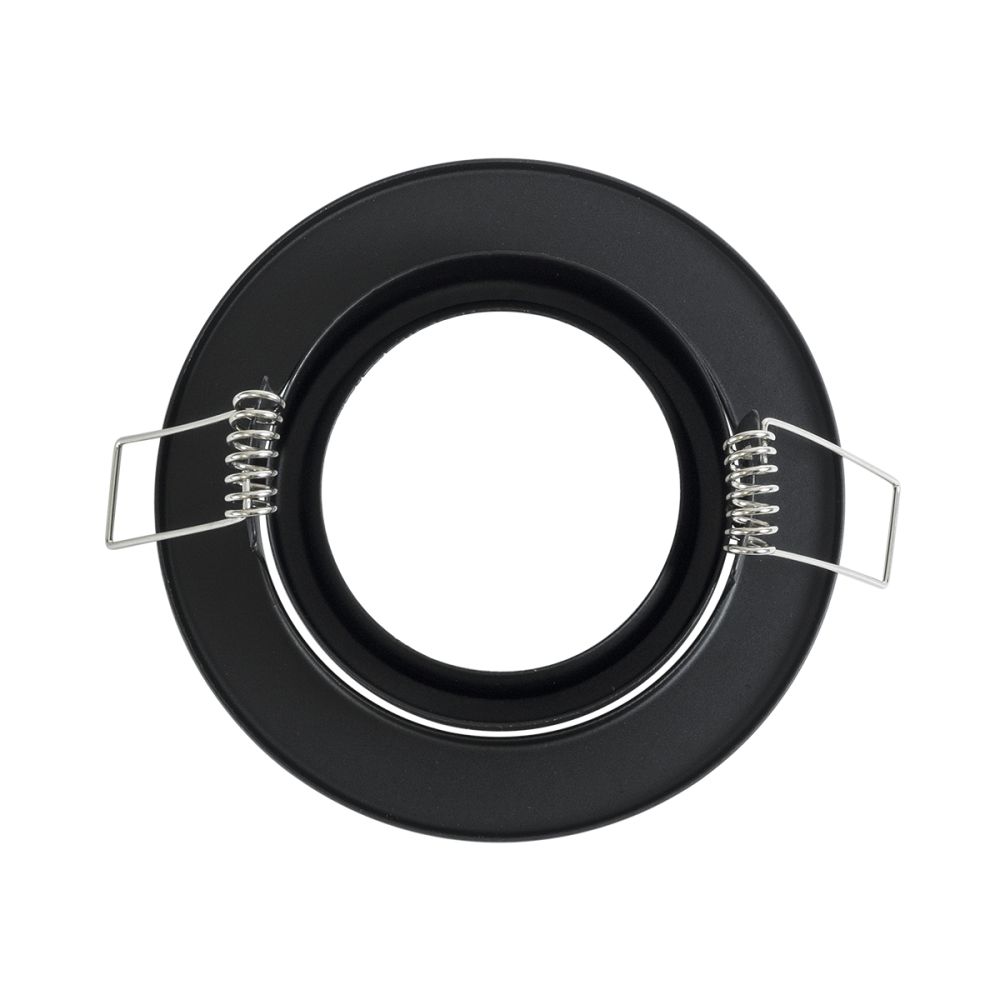 GLOBOSTAR® ORO 77815 Χωνευτή Κινούμενη Βάση για Σποτ MR16 με Ντουί GU10/GU5.3 IP20 - Μαύρο Ματ - Μ9.2 x Π9.2 x Υ2.8cm / Q7.6cm
