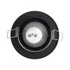 GLOBOSTAR® ORO 77815 Χωνευτή Κινούμενη Βάση για Σποτ MR16 με Ντουί GU10/GU5.3 IP20 - Μαύρο Ματ - Μ9.2 x Π9.2 x Υ2.8cm / Q7.6cm