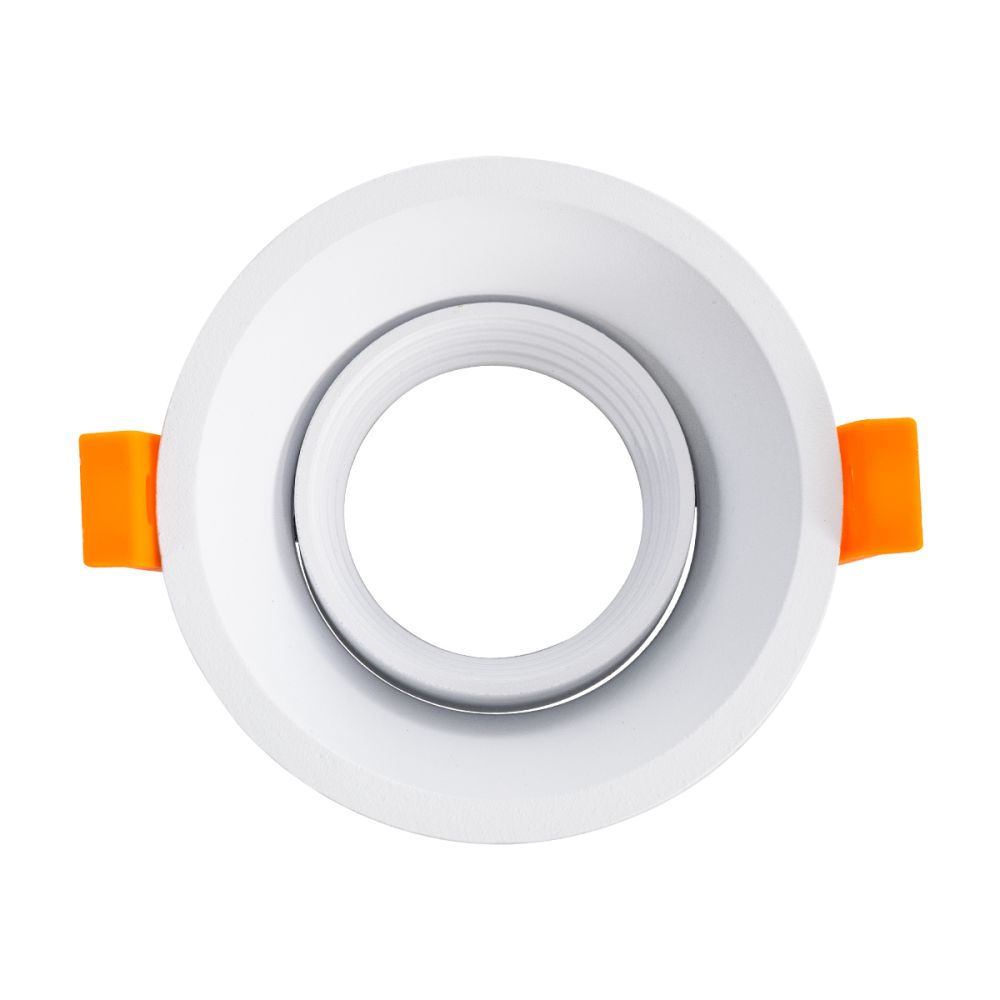 GLOBOSTAR® ALPHA 77830 Χωνευτή Κινούμενη Βάση για Σποτ MR16 με Ντουί GU10/GU5.3 IP20 - Λευκό - Μ9.4 x Π9.4 x Υ4.2cm / Q8.3cm