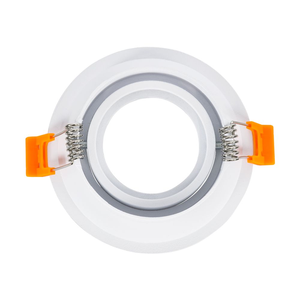 GLOBOSTAR® ALPHA 77830 Χωνευτή Κινούμενη Βάση για Σποτ MR16 με Ντουί GU10/GU5.3 IP20 - Λευκό - Μ9.4 x Π9.4 x Υ4.2cm / Q8.3cm