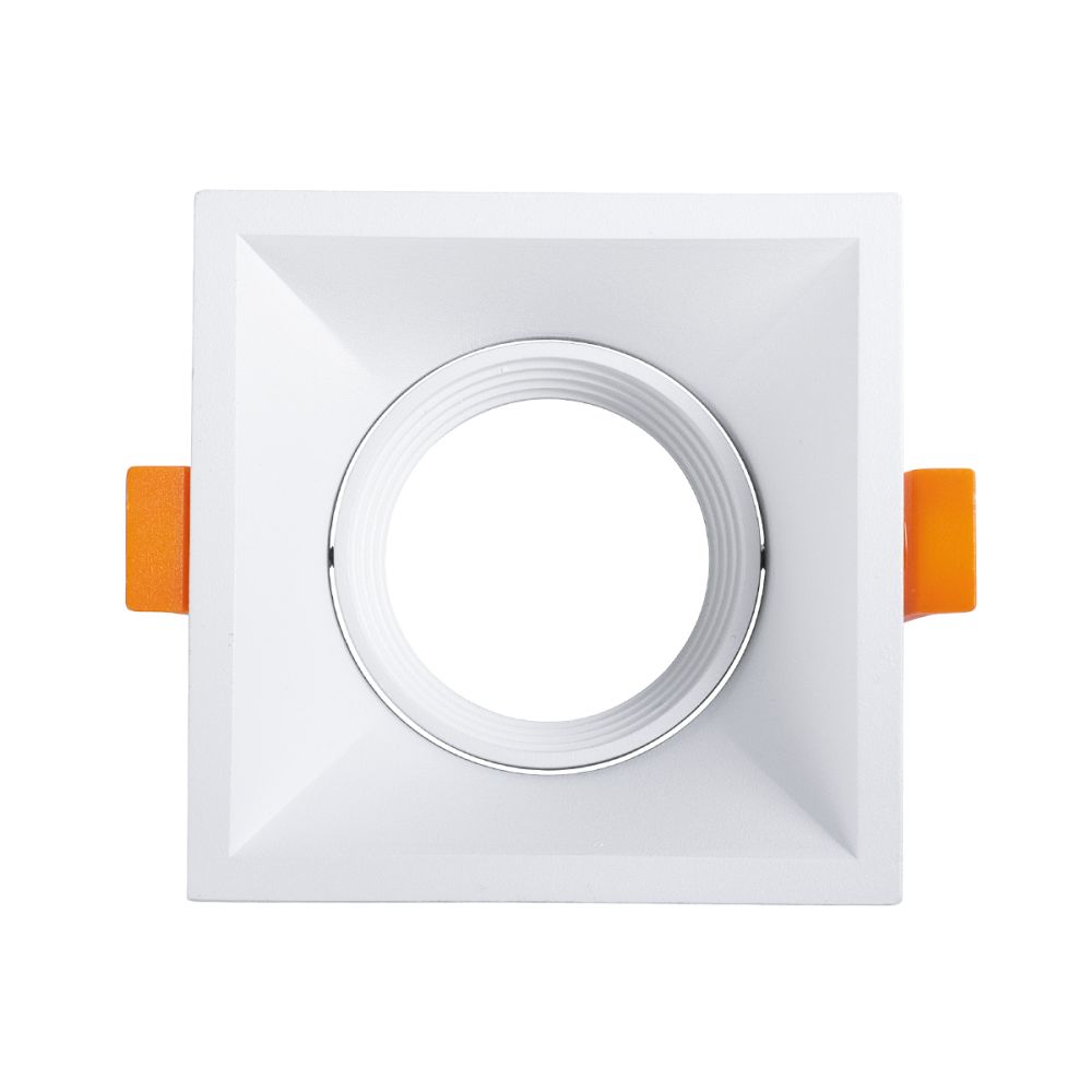 GLOBOSTAR® ALPHA 77832 Χωνευτή Κινούμενη Βάση για Σποτ MR16 για Ντουί GU10/GU5.3 IP20 - Λευκό - Μ9 x Π9 x Υ4.5cm / Q8.3cm