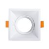 GLOBOSTAR® ALPHA 77832 Χωνευτή Κινούμενη Βάση για Σποτ MR16 για Ντουί GU10/GU5.3 IP20 - Λευκό - Μ9 x Π9 x Υ4.5cm / Q8.3cm