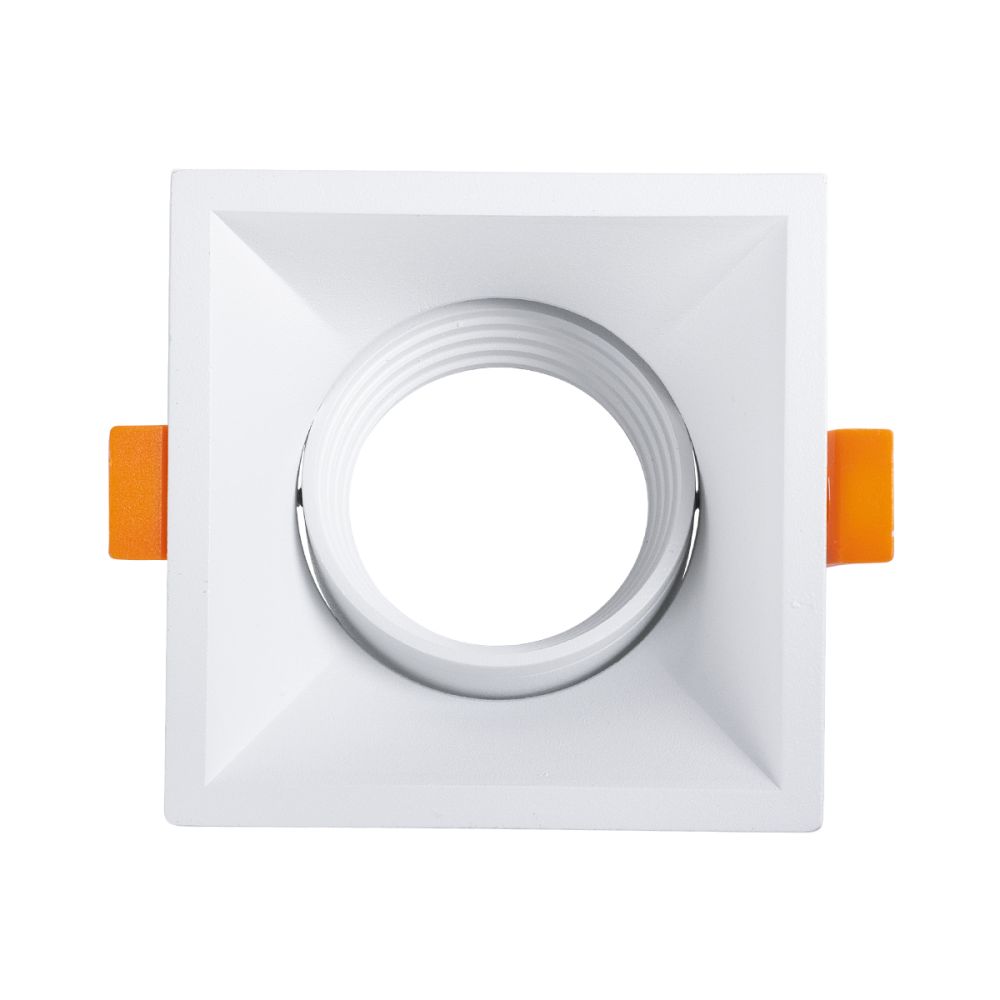GLOBOSTAR® ALPHA 77832 Χωνευτή Κινούμενη Βάση για Σποτ MR16 για Ντουί GU10/GU5.3 IP20 - Λευκό - Μ9 x Π9 x Υ4.5cm / Q8.3cm