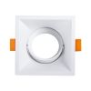 GLOBOSTAR® ALPHA 77832 Χωνευτή Κινούμενη Βάση για Σποτ MR16 για Ντουί GU10/GU5.3 IP20 - Λευκό - Μ9 x Π9 x Υ4.5cm / Q8.3cm