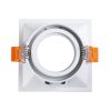 GLOBOSTAR® ALPHA 77832 Χωνευτή Κινούμενη Βάση για Σποτ MR16 για Ντουί GU10/GU5.3 IP20 - Λευκό - Μ9 x Π9 x Υ4.5cm / Q8.3cm