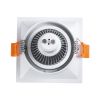 GLOBOSTAR® ALPHA 77832 Χωνευτή Κινούμενη Βάση για Σποτ MR16 για Ντουί GU10/GU5.3 IP20 - Λευκό - Μ9 x Π9 x Υ4.5cm / Q8.3cm