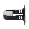 GLOBOSTAR® ACIDA 77845 Χωνευτή Βάση για Σποτ R63 με Ντουί E27 IP20 - Μαύρο Ματ - Μ11 x Π11 x Υ11cm / Q9cm