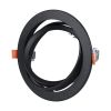GLOBOSTAR® VITA 77851 Χωνευτή Κινούμενη Βάση για Σποτ AR111 για Ντουί GU10/GU5.3 IP20 - Μαύρο Ματ - Μ18 x Π18 x Υ4.5cm / Q16.5cm