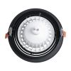 GLOBOSTAR® VITA 77851 Χωνευτή Κινούμενη Βάση για Σποτ AR111 για Ντουί GU10/GU5.3 IP20 - Μαύρο Ματ - Μ18 x Π18 x Υ4.5cm / Q16.5cm
