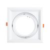 GLOBOSTAR® VITA 77852 Χωνευτή Κινούμενη Βάση για Σποτ AR111 για Ντουί GU10/GU5.3 IP20 - Λευκό - Μ18 x Π18 x Υ4.5cm / Q17.5 x 17.5cm