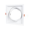 GLOBOSTAR® VITA 77852 Χωνευτή Κινούμενη Βάση για Σποτ AR111 για Ντουί GU10/GU5.3 IP20 - Λευκό - Μ18 x Π18 x Υ4.5cm / Q17.5 x 17.5cm