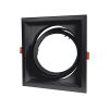 GLOBOSTAR® VITA 77853 Χωνευτή Κινούμενη Βάση για Σποτ AR111 για Ντουί GU10/GU5.3 IP20 - Μαύρο Ματ - Μ18 x Π18 x Υ4.5cm / Q17.5 x 17.5cm