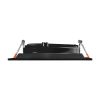 GLOBOSTAR® VITA 77853 Χωνευτή Κινούμενη Βάση για Σποτ AR111 για Ντουί GU10/GU5.3 IP20 - Μαύρο Ματ - Μ18 x Π18 x Υ4.5cm / Q17.5 x 17.5cm