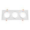 GLOBOSTAR® VITA 77856 Χωνευτή Κινούμενη Βάση για 3 x Σποτ AR111 για Ντουί GU10/GU5.3 IP20 - Λευκό - Μ48.7 x Π18 x Υ5.5cm / Q47.5 x 17cm