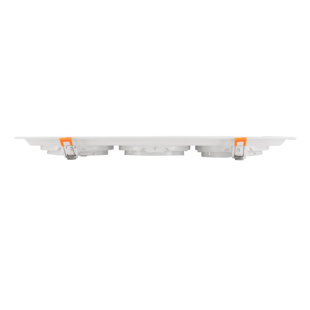 GLOBOSTAR® VITA 77856 Χωνευτή Κινούμενη Βάση για 3 x Σποτ AR111 για Ντουί GU10/GU5.3 IP20 - Λευκό - Μ48.7 x Π18 x Υ5.5cm / Q47.5 x 17cm