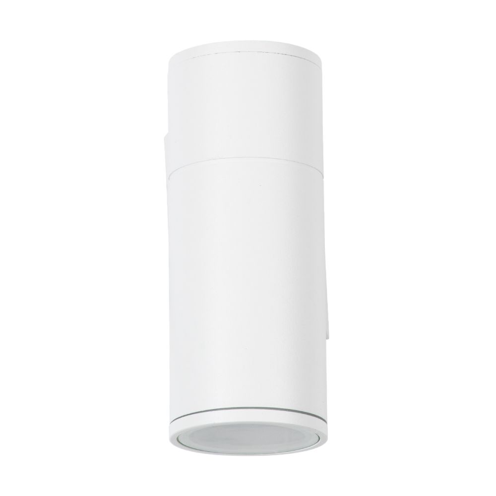 GLOBOSTAR® WALLY 77870 Μοντέρνο Φωτιστικό Τοίχου - Απλίκα με Ντουί 1 x GU10 AC 220-240V Αδιάβροχο IP65 - Λευκό Ματ - Μ6.4 x Π11 x Υ17cm