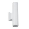 GLOBOSTAR® WALLY 77871 Μοντέρνο Φωτιστικό Τοίχου - Απλίκα με Ντουί 2 x GU10 AC 220-240V Αδιάβροχο IP65 - Λευκό Ματ - Μ6.4 x Π11 x Υ25cm