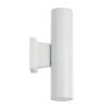 GLOBOSTAR® WALLY 77871 Μοντέρνο Φωτιστικό Τοίχου - Απλίκα με Ντουί 2 x GU10 AC 220-240V Αδιάβροχο IP65 - Λευκό Ματ - Μ6.4 x Π11 x Υ25cm