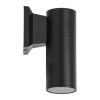 GLOBOSTAR® WALLY 77872 Μοντέρνο Φωτιστικό Τοίχου - Απλίκα με Ντουί 1 x GU10 AC 220-240V Αδιάβροχο IP65 - Μαύρο Ματ - Μ6.4 x Π11 x Υ17cm