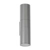 GLOBOSTAR® WALLY 77875 Μοντέρνο Φωτιστικό Τοίχου - Απλίκα με Ντουί 2 x GU10 AC 220-240V Αδιάβροχο IP65 - Γκρι Ματ - Μ6.4 x Π11 x Υ25cm