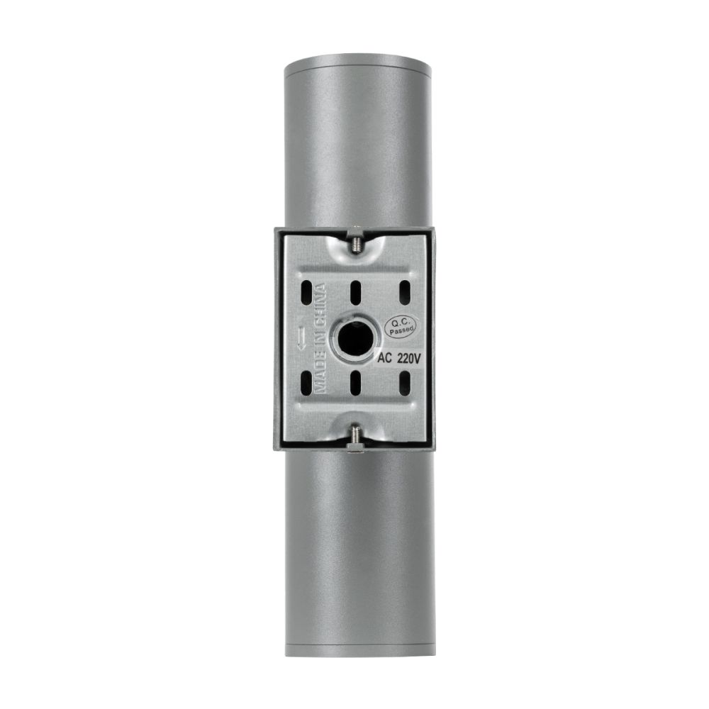 GLOBOSTAR® WALLY 77875 Μοντέρνο Φωτιστικό Τοίχου - Απλίκα με Ντουί 2 x GU10 AC 220-240V Αδιάβροχο IP65 - Γκρι Ματ - Μ6.4 x Π11 x Υ25cm
