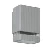 GLOBOSTAR® QUATRO 77894 Μοντέρνο Φωτιστικό Τοίχου - Απλίκα με Ντουί 1 x GU10 AC 220-240V Αδιάβροχο IP65 - Γκρι Ματ - Μ11 x Π10 x Υ16.5cm