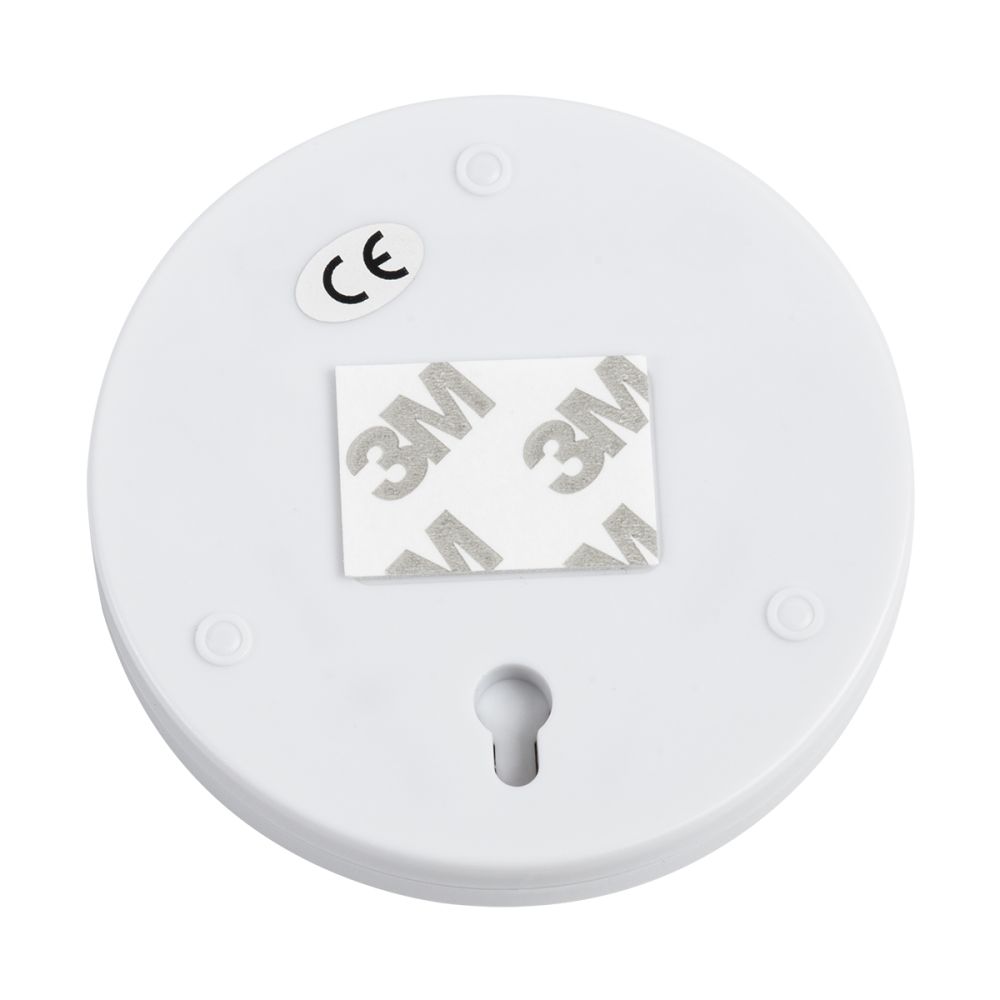GloboStar® 79004 Φωτιστικό Νυκτός Μπαταρίας 3xAAA (Δεν Περιλαμβάνεται) LED SMD 5050 1W 80lm με Αισθητήρα Κίνησης και 3M Διπλής Όψης Αυτοκόλλητη Ταινία Αδιάβροχο IP44 Ψυχρό Λευκό 6000K D7.5 x H1.5cm