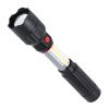 GloboStar® 79019 Φορητός Φακός Χειρός LED COB 3W Front + 3W Side 300lm Zoom 1° έως 60° Μοιρών Πτυσσόμενος με 3 Modes Αδιάβροχο IP54 Ψυχρό Λευκό 6000K
