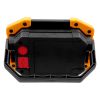 GLOBOSTAR® HELPLAMP 79037 Προβολέας Φακός Camping LED 20W 2000lm 120° DC 5V με Επαναφορτιζόμενη Μπαταρία Li-ion 3.6V 2x18650 4600mAh IP20 Ψυχρό Λευκό 6000K - Sanan COB Chip - Μαύρο & Κίτρινο - Μ11.5 x Π10 x Υ23cm - 1 Χρόνο Εγγύηση
