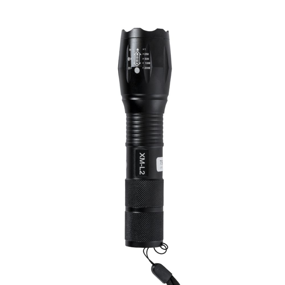GLOBOSTAR® HANDLAMP 79041 Φακός Χειρός LED 10W 1000lm 5~60° DC 5V με Επαναφορτιζόμενη Μπαταρία Li-ion 3.7V 1x18650 3000mAh IP20 Ψυχρό Λευκό 6000K - CREE XML2-T6 Chip - Μ13.5 x Π4 x Υ4cm - 1 Χρόνο Εγγύηση