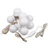GLOBOSTAR® MIRRORPEARLS 79047 Μοντέρνο Φωτιστικό Γιρλάντα Καθρέπτη Μακιγιάζ με USB 5.0 LED 8W 800lm 260° DC 5V Αδιάβροχο IP54 Ρυθμιζόμενο Λευκό CCT με Ενσωματωμένο Χειριστήριο από 2700K έως 6000K Dimmable - Sanan SMD Chip - Λευκό - Μ200 x Π4.5 x Υ4.9cm - 