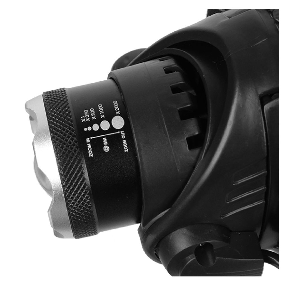 GloboStar® 79055 Φακός Κεφαλής Επαναφορτιζόμενος LED CREE XML2-T6 Chip 10 Watt 800lm με 2 x 18650 Μπαταρίες 5200mAh - Ψυχρό Λευκό 6000K - Μ8.5 x Π6.5 x Υ7cm