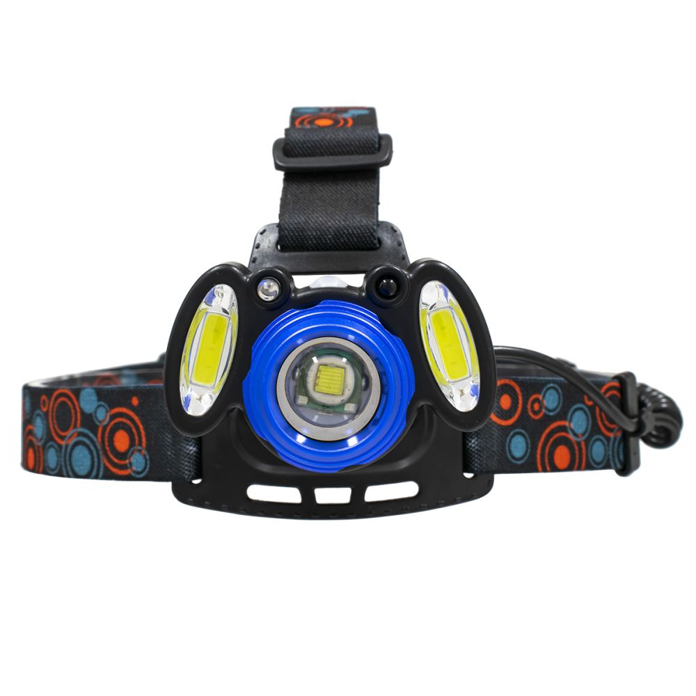 GLOBOSTAR® HEADLAMP 79056 Φακός Κεφαλής με Αισθητήρα Hand Swipe LED 20W 2000lm 15~60° DC 5V με USB-C με Επαναφορτιζόμενη Μπαταρία Li-ion 3.7V 2x18650 4800mAh Αδιάβροχο IP54 Ψυχρό Λευκό 6000K - CREE XHP50 & COB Chip - Μ7.5 x Π5.5 x Υ4.8cm - 1 Χρόνο Εγγ