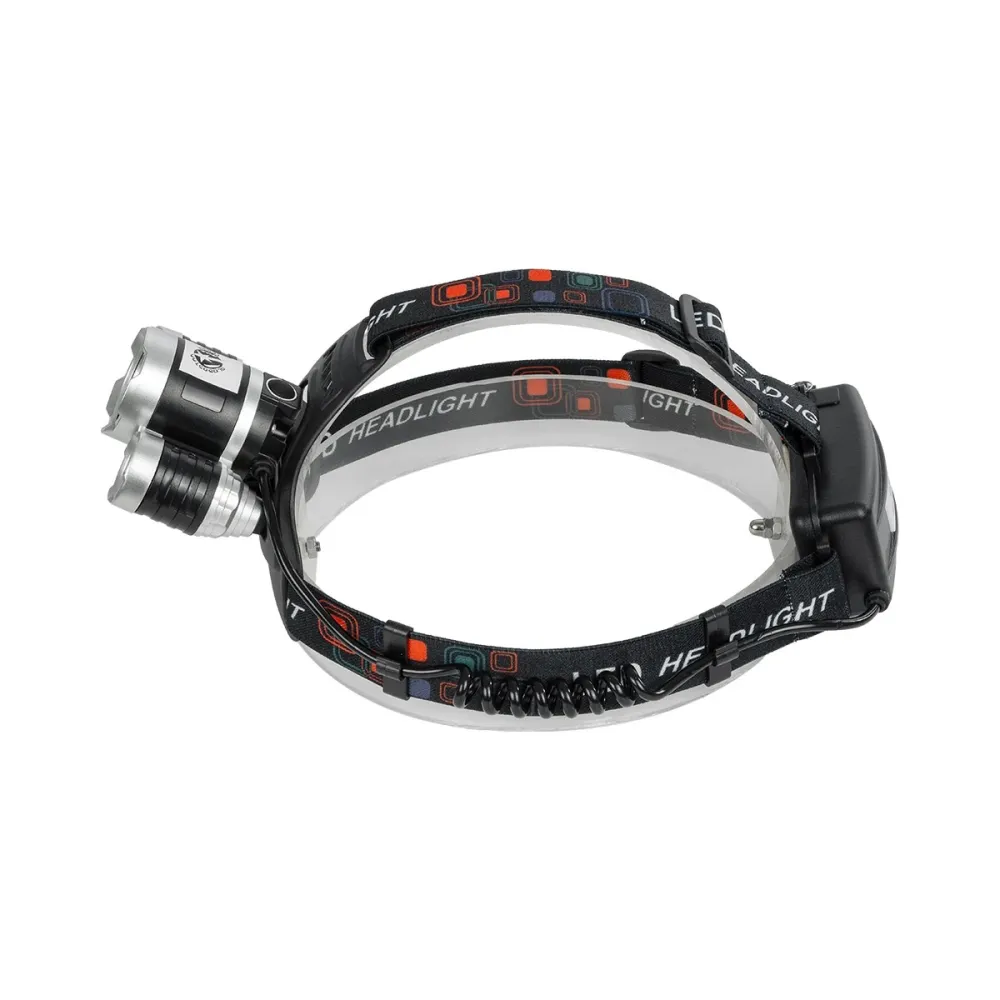 GloboStar® 79057 Φακός Κεφαλής Επαναφορτιζόμενος LED CREE XML2-T6 Chip 30 Watt 3000lm με 2 x 18650 Μπαταρίες 6000mAh Ψυχρό Λευκό 6000K