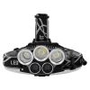 GloboStar® 79058 Φακός Κεφαλής Επαναφορτιζόμενος LED CREE XML2-T6 Chip 50 Watt 5000lm με 2 x 18650 Μπαταρίες 5200mAh Ψυχρό Λευκό 6000K