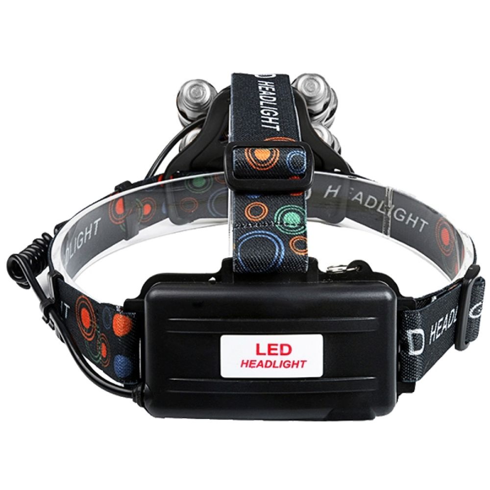 GloboStar® 79059 Φακός Κεφαλής Επαναφορτιζόμενος LED CREE XML2-T6 Chip 30 Watt 2000lm με 2 x 18650 Μπαταρίες 5200mAh Ψυχρό Λευκό 6000K - Μ9 x Π7.5 x Υ9cm
