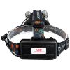 GloboStar® 79059 Φακός Κεφαλής Επαναφορτιζόμενος LED CREE XML2-T6 Chip 30 Watt 2000lm με 2 x 18650 Μπαταρίες 5200mAh Ψυχρό Λευκό 6000K - Μ9 x Π7.5 x Υ9cm