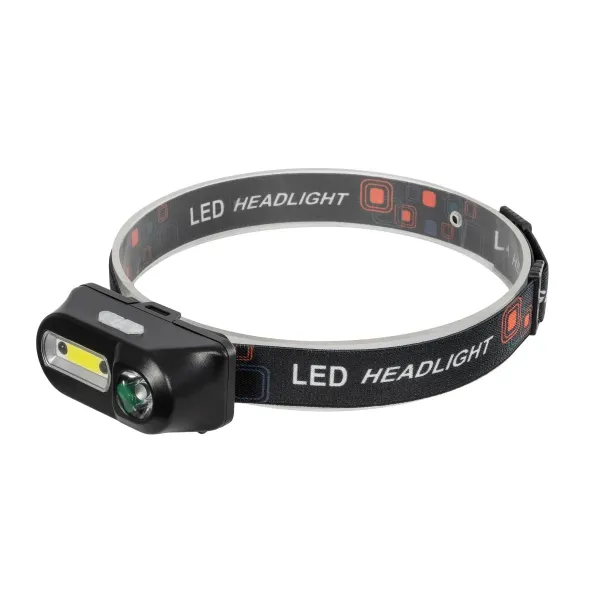 GLOBOSTAR® HEADLAMP 79066 Φακός Κεφαλής με Αισθητήρα Hand Swipe LED 25W 2500lm 60° DC 5V με USB-C με Επαναφορτιζόμενη Μπαταρία Li-ion 3.7V 1x18650 4800mAh Αδιάβροχο IP54 Ψυχρό Λευκό 6000K - CREE COB Chip - Μ8.5 x Π4 x Υ4cm - 2 Χρόνια Εγγύηση