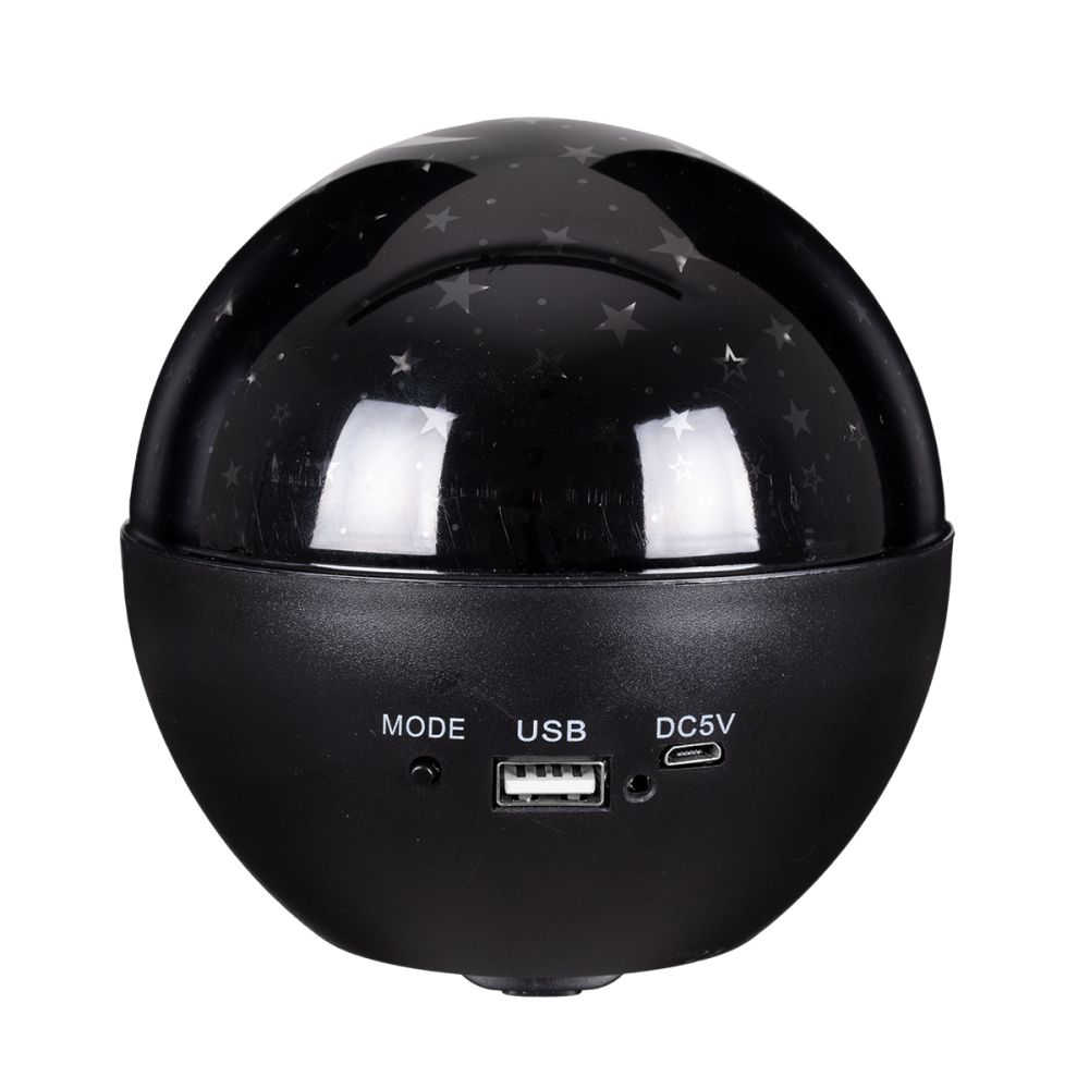 GloboStar® 79599 Επιτραπέζιο Διακοσμητικό Φωτιστικό Ειδικών Εφε NIGHT SKY STARS LED 10W DC 5V 2200mAh Επαναφορτιζόμενο με Bluetooth Speaker - Sound Activated - Καλώδιο Τροφοδοσίας USB και Ασύρματο Χειριστήριο RF 2.4Ghz Πολύχρωμo RGB Dimmable