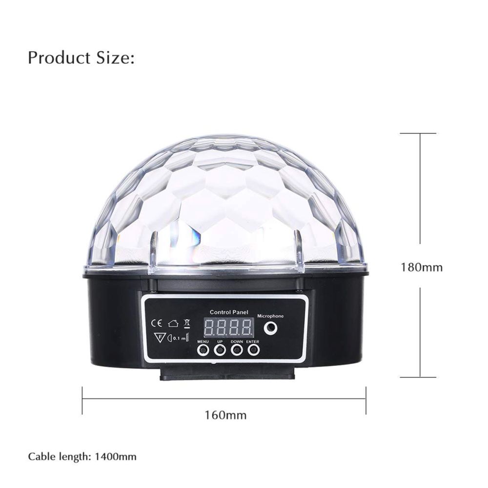 GLOBOSTAR® DISCOBALL 79602 Disco Μπάλα Φωτορυθμικό με RF Ασύρματο Χειριστήριο LED 20W 1000lm 180° AC 220-240V IP20 Πολύχρωμο RGB DMX512- Μ17 x Π17 x Υ15cm - 2 Χρόνια Εγγύηση