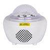 GloboStar® 79604 Λευκό Επιτραπέζιο Διακοσμητικό Φωτιστικό Ειδικών Εφε NIGHT SKY GALAXY 3D LED 10W DC 5V 2200mAh Επαναφορτιζόμενο με Bluetooth Speaker - Sound Activated - Καλώδιο Τροφοδοσίας USB και Ασύρματο Χειριστήριο RF 2.4Ghz Πολύχρωμo RGB Dimmable